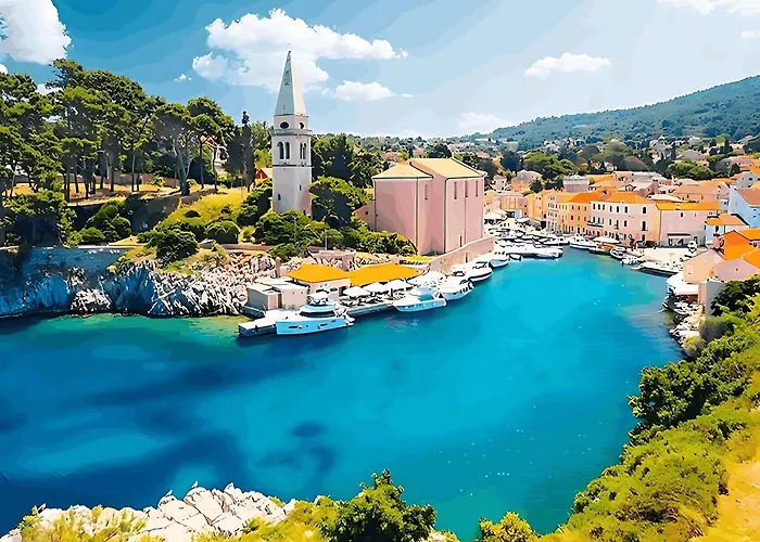 Vikendica Karolina Grosses Meerblick 2000qm Garten Familien Gruppen Insel Losinj *